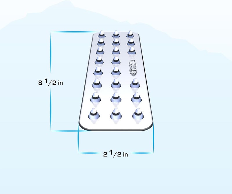 Stompgrip Premium Snowboard Stomp Pad | Maxi | Old School Collection | 3D Design | Clear - Image 2